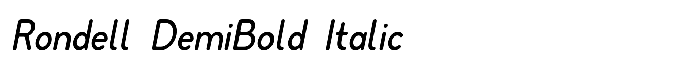 Rondell DemiBold Italic image